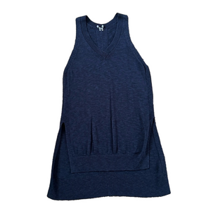 Anthropologie Navy Blue Knit Extra Long Sweater Vest